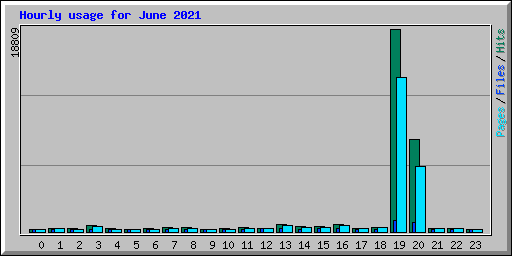 Hourly usage for June 2021